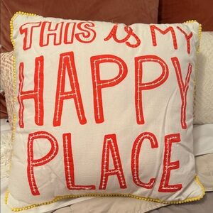 Accent Pillow - orange "This Is My Happy Place"